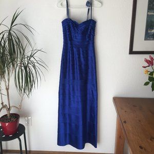 BCBG MaxAzria Blue Sapphire Tiered Gown